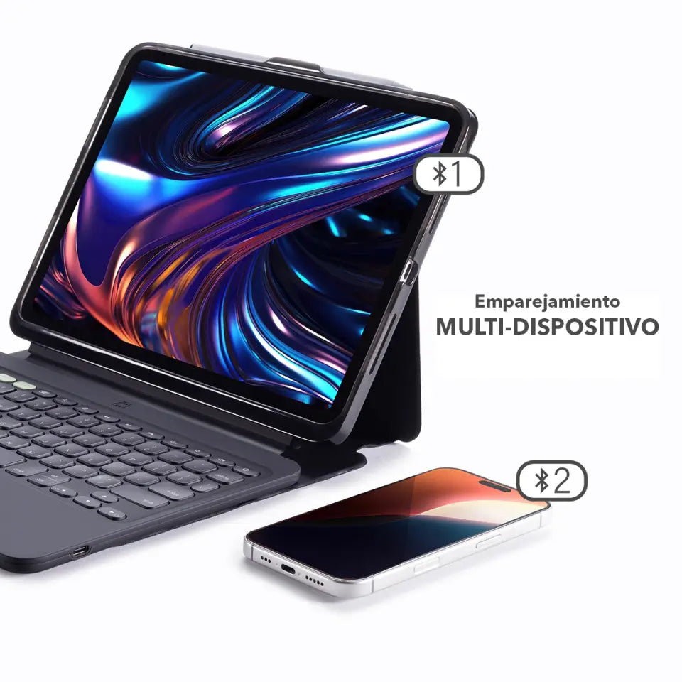 Teclado Zagg con funda Pro Keys 2 para iPad Pro 13 M4 - Negro