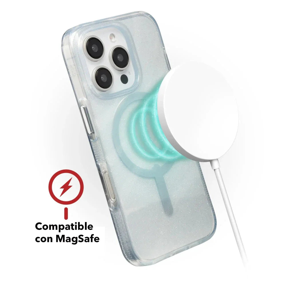 Case Zagg Milan Snap con MagSafe para iPhone 16 Pro - Plateado