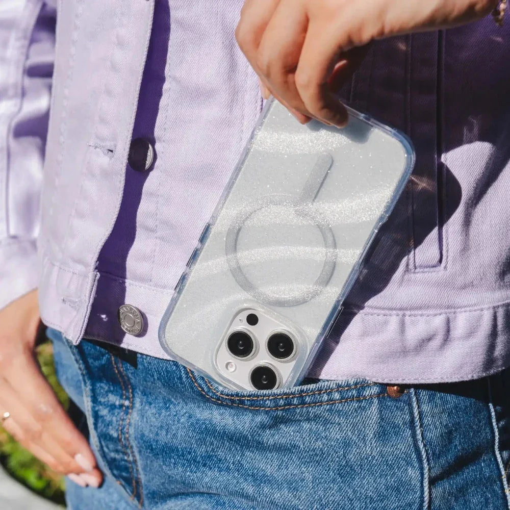 Case Zagg Milan Snap con MagSafe para iPhone 16 Pro Max - Plateado