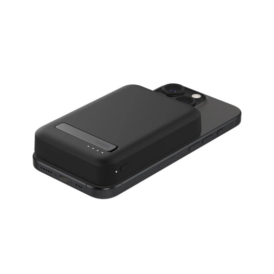 Batería Magnética Inalámbrica Belkin Qi2 - 8000 mAh + Soporte - Negro
