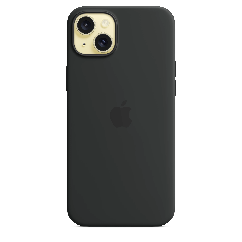 Funda de silicón con MagSafe para el iPhone 15 Plus - Negro