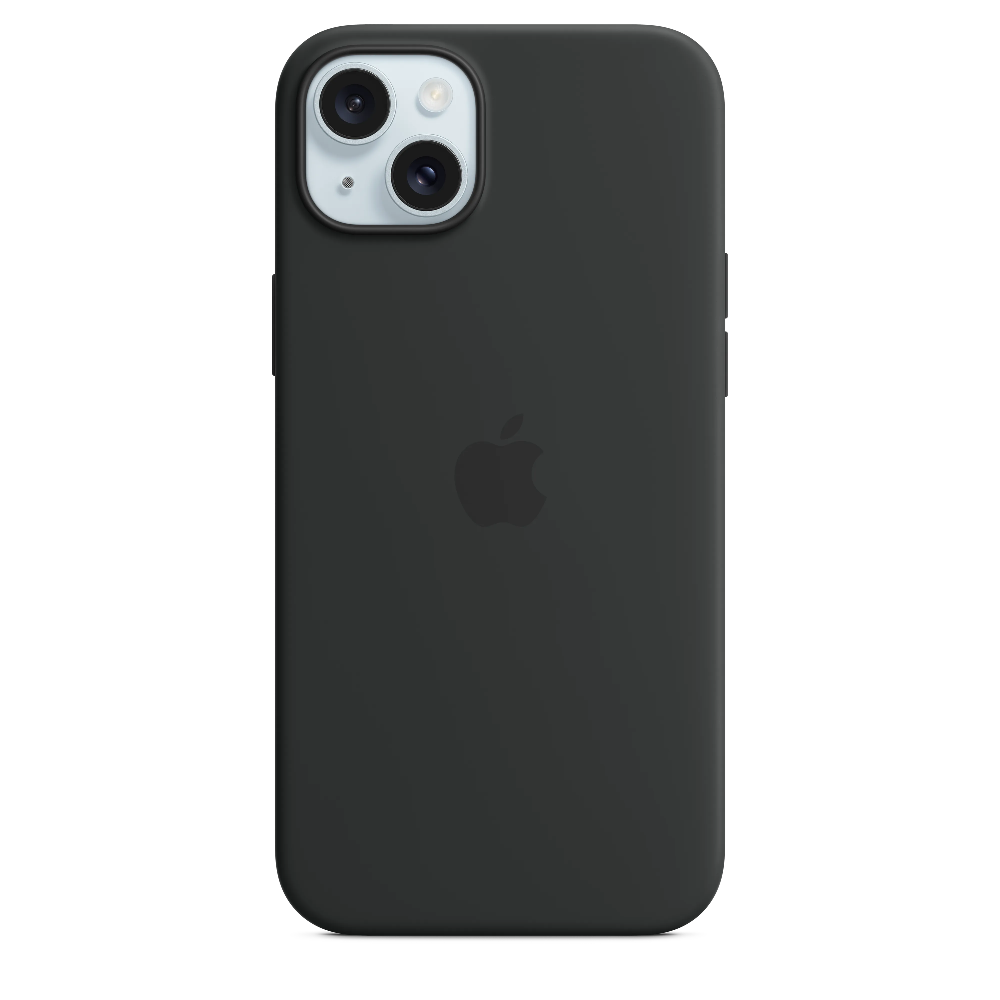 Funda de silicón con MagSafe para el iPhone 15 Plus - Negro
