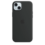 Funda de silicón con MagSafe para el iPhone 15 Plus - Negro