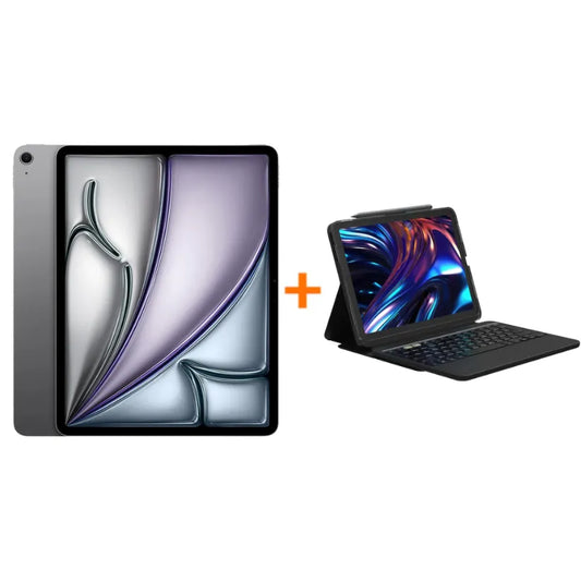 iPad Air 11 M3 128GB - Gris Espacial + Teclado Zagg con funda Pro Keys 2 para iPad Air 11 - Negro