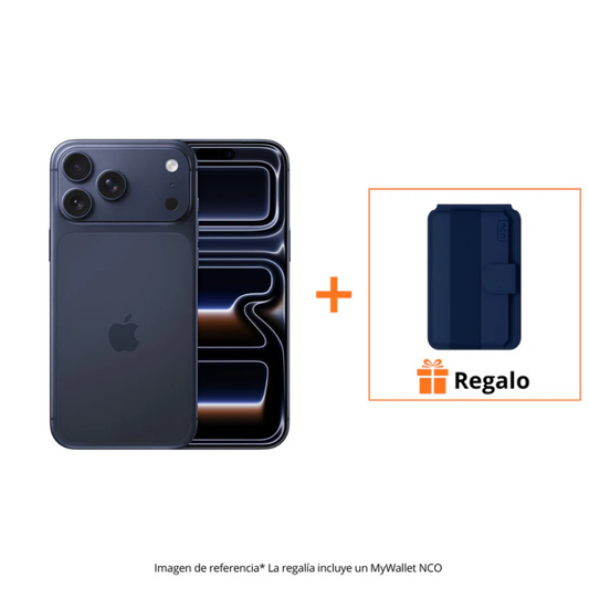 iPhone 17 Pro Max - 256GB - Azul intenso + Tarjetero NCO MyWallet - Azul