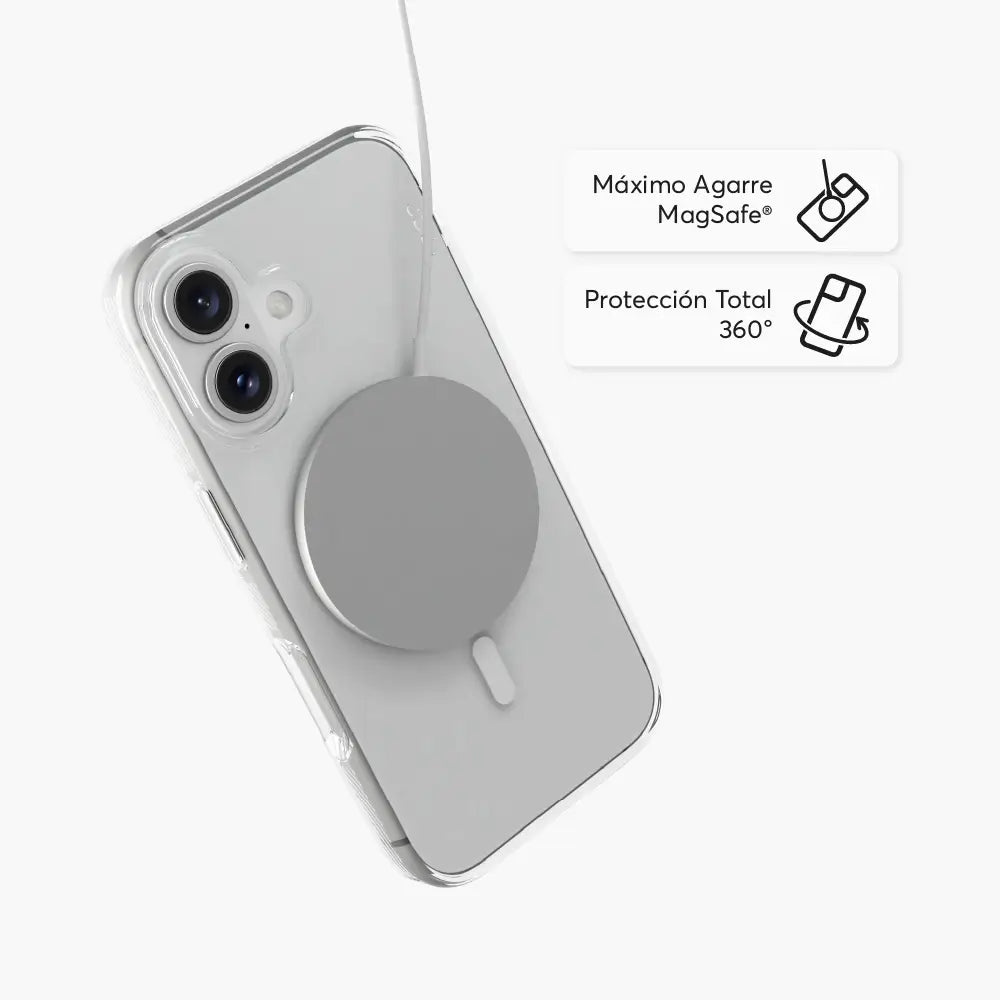 Case NCO SafeCase Force con MagSafe para iPhone 16 - Transparente