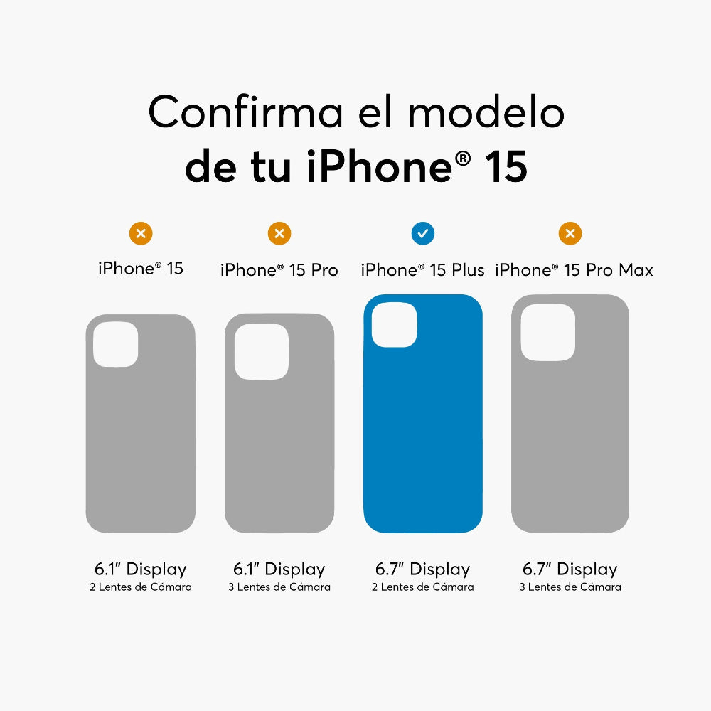 Case NCO SafeCase Lite con MagSafe para iPhone 15 Plus - Negro