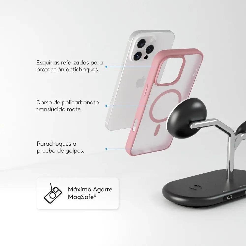 Case NCO SafeCase Lite con MagSafe para iPhone 16 Pro Max - Rosado