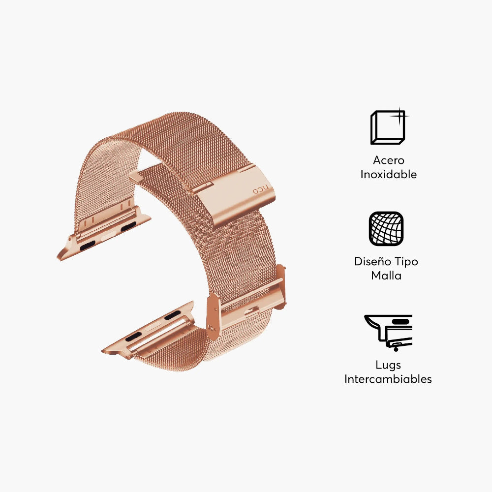 Correa Acero Inoxidable NCO MeshLoop para Watch - Oro