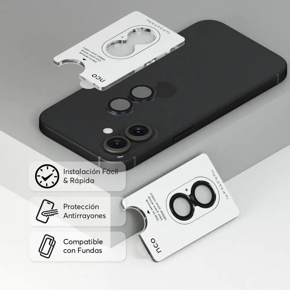 Anillos protectores de cámara NCO para iPhone 16/16 Plus