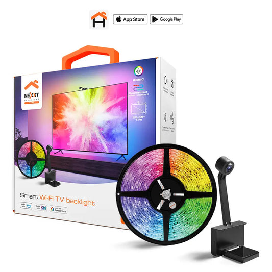 Tira de Luces LED con Cámara Inteligente Nexxt para TV de 55-65" - Multicolor