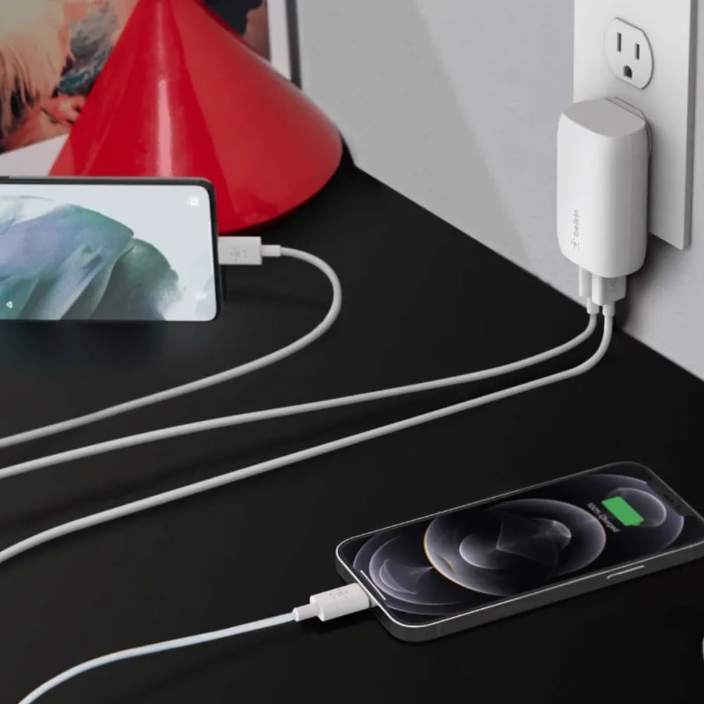 Cargador de pared Belkin USB-Cx1 y USB-Ax1 37W - Blanco