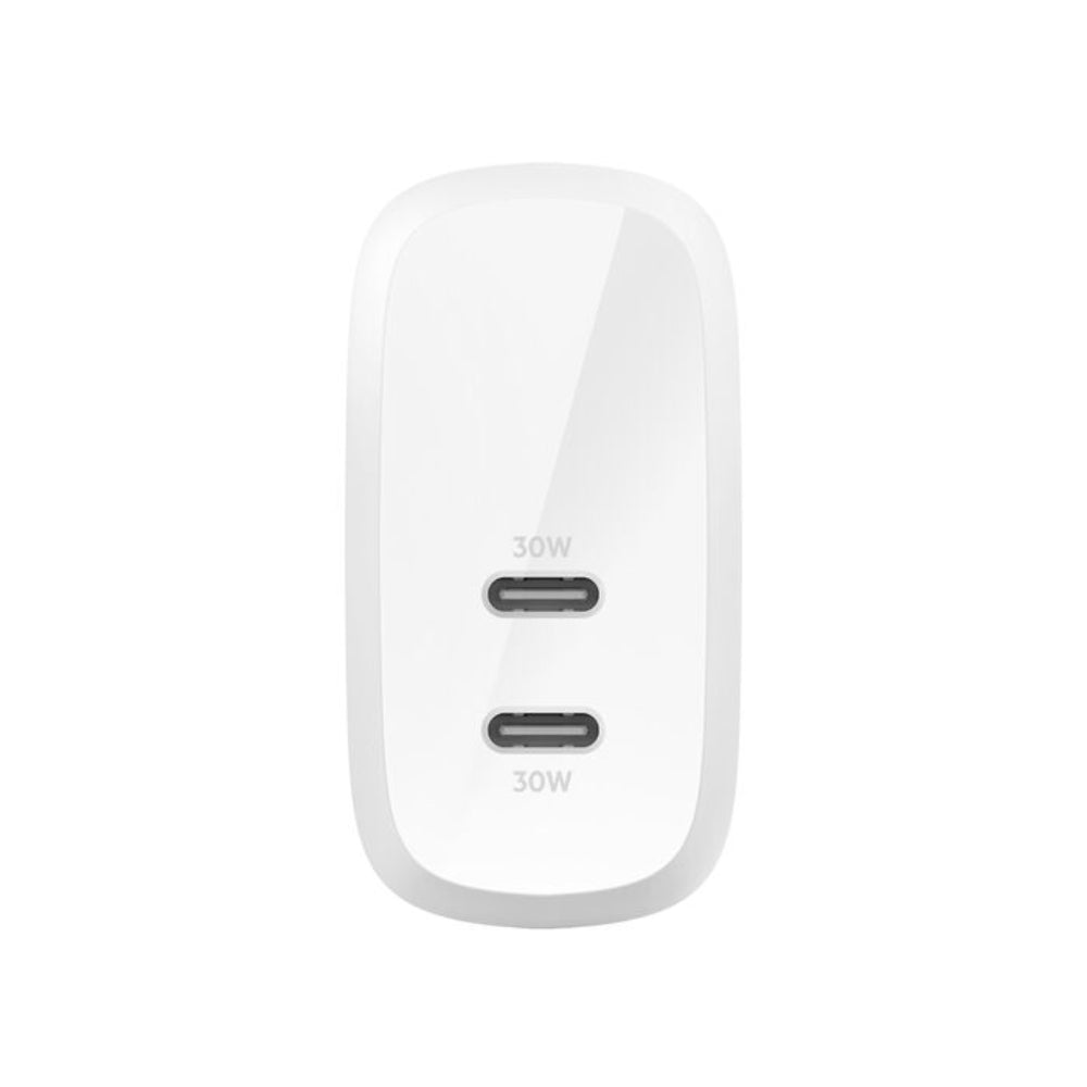 Cargador de Pared Inteligente Belkin (2 USB-C) 60W- Blanco