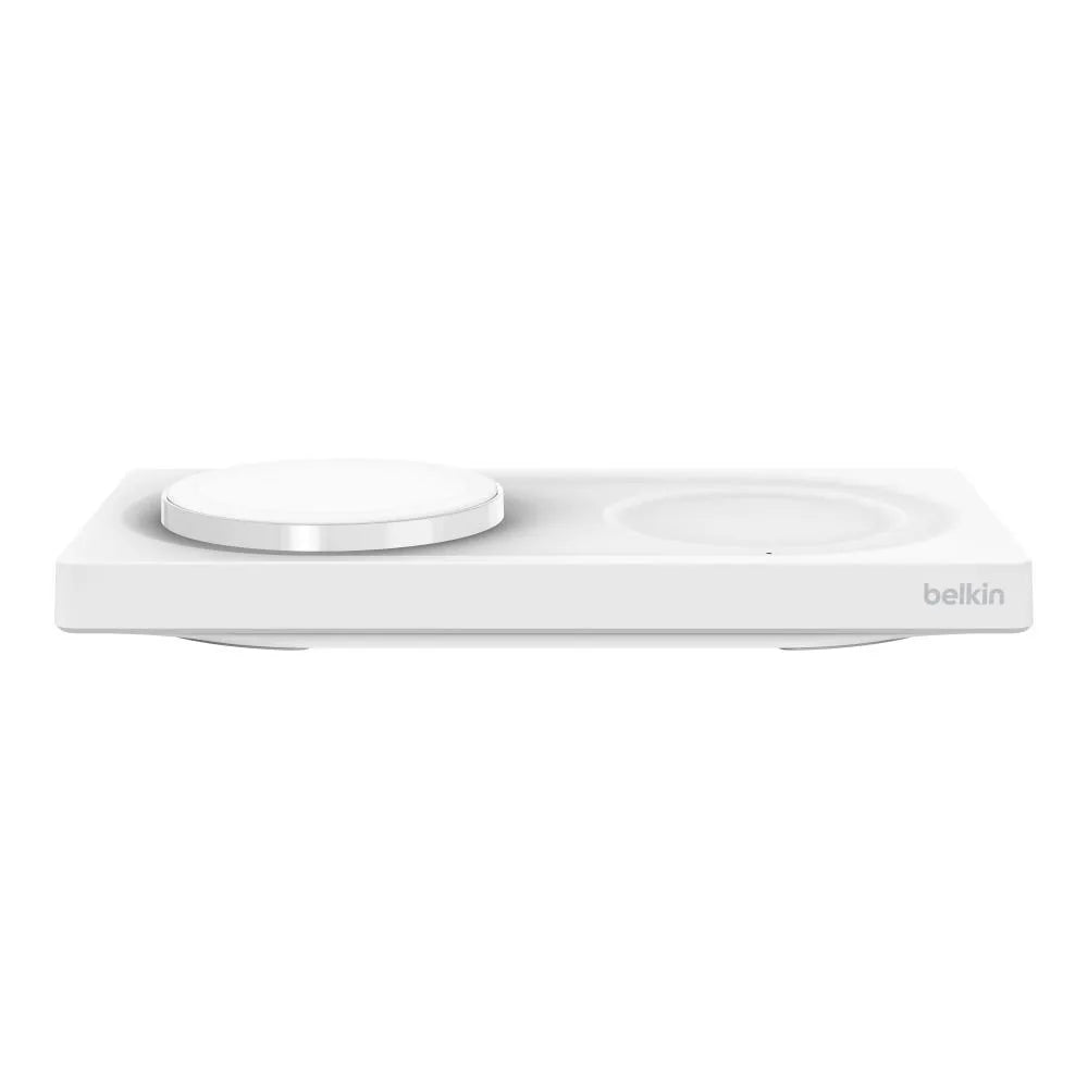 Base de Carga Inalámbrica Pad Belkin 2 en 1 con MagSafe - Blanco
