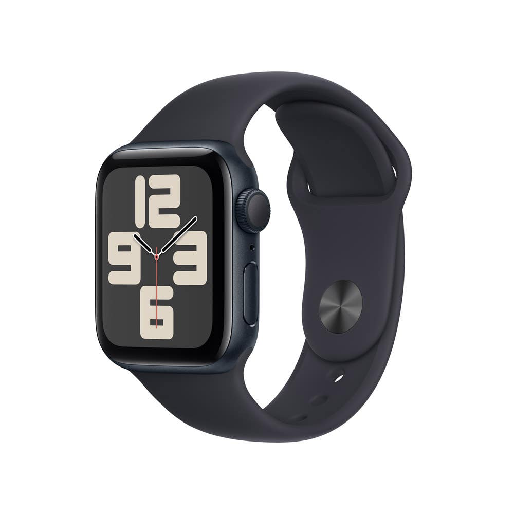 Apple Watch SE (GPS) • Caja de aluminio color medianoche de 40 mm • Correa deportiva color medianoche - S/M