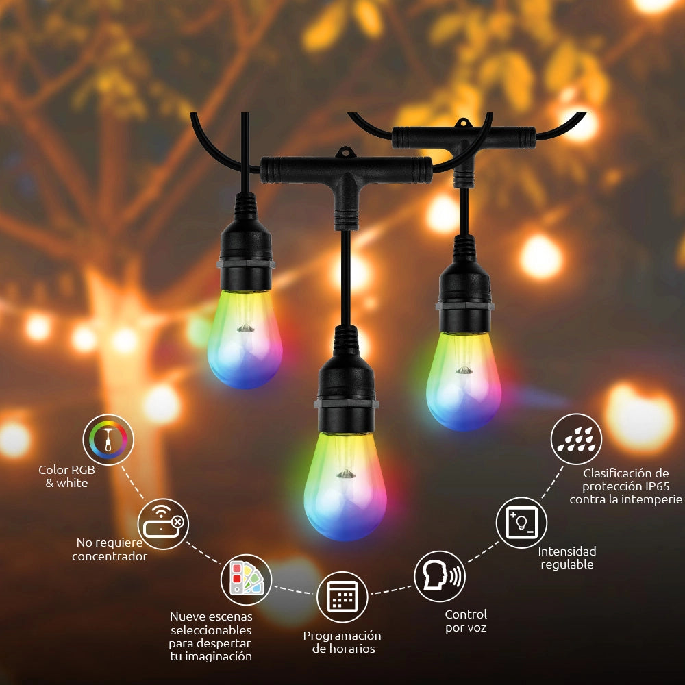 Guirnalda de Luces Inteligente Nexxt con Conexión Wifi
