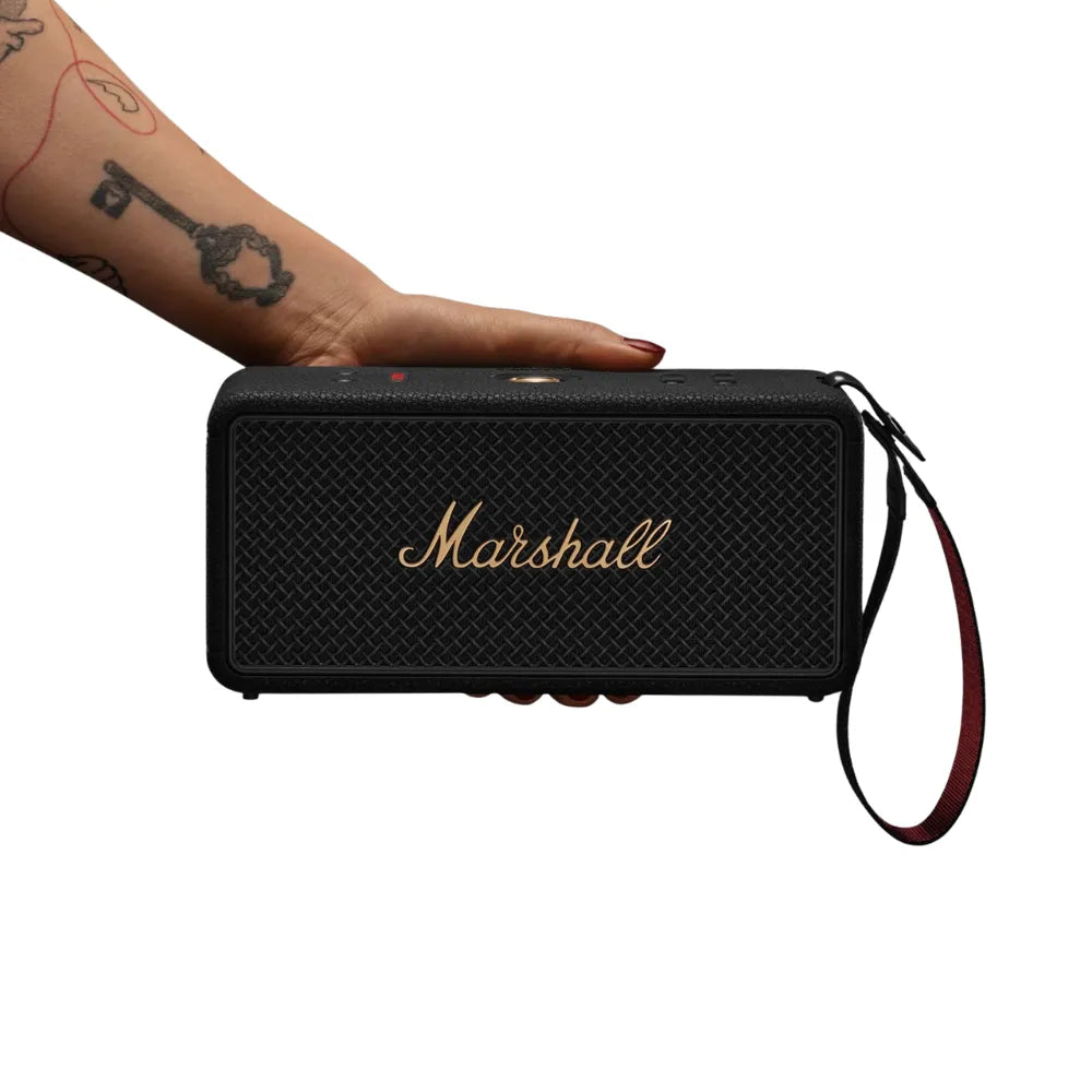 Parlante_Marshall_Middleton_II_Portátil_Bluetooth_Negro/Latón_Posición_4_iShop_Costa_Rica