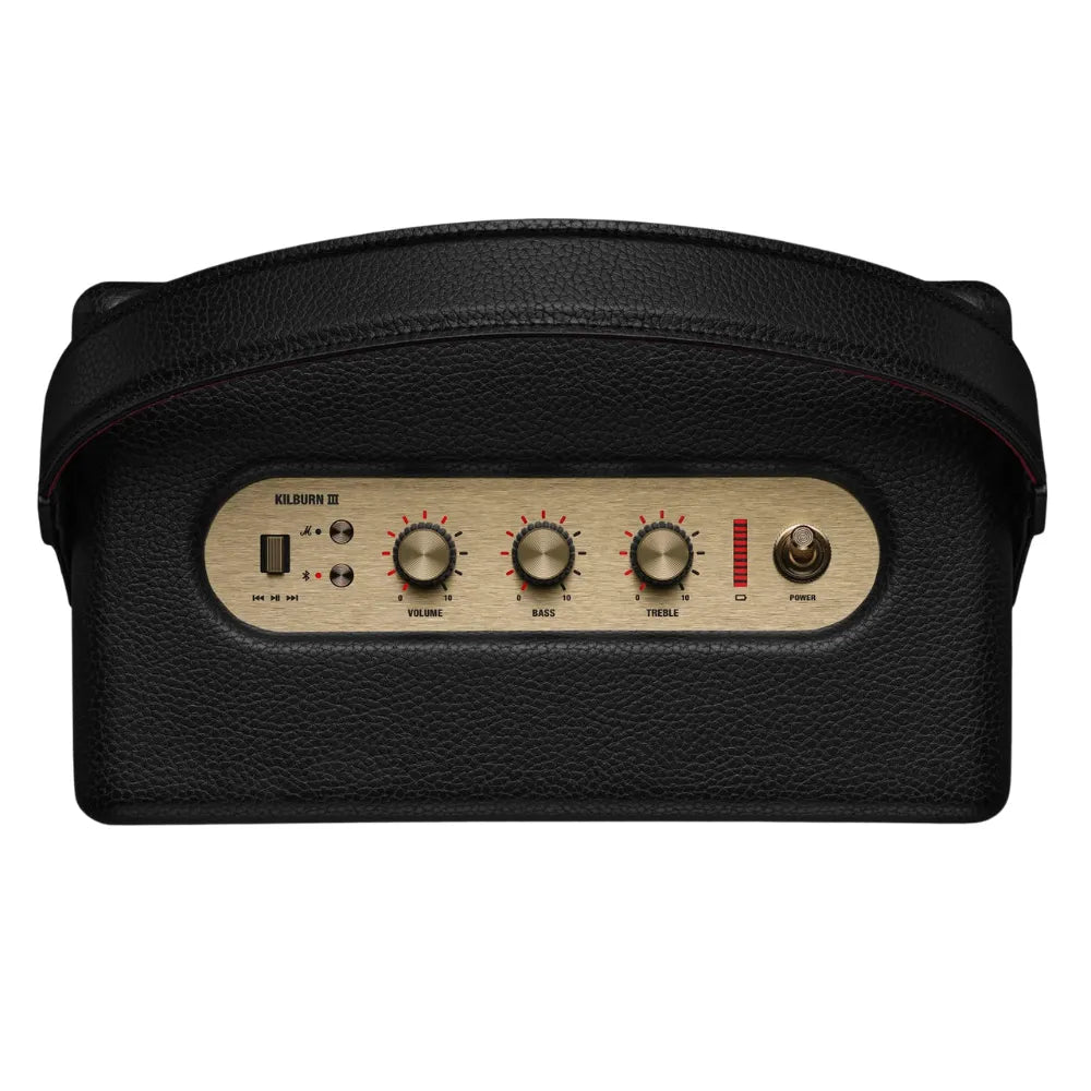 Parlante_Marshall_Portátil_Kilburn_III_Bluetooth_Negro_Marrón_Posición_6_iShop_Costa_Rica