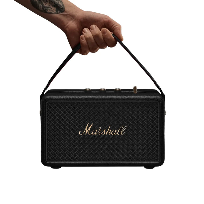Parlante_Marshall_Portátil_Kilburn_III_Bluetooth_Negro_Marrón_Posición_8_iShop_Costa_Rica