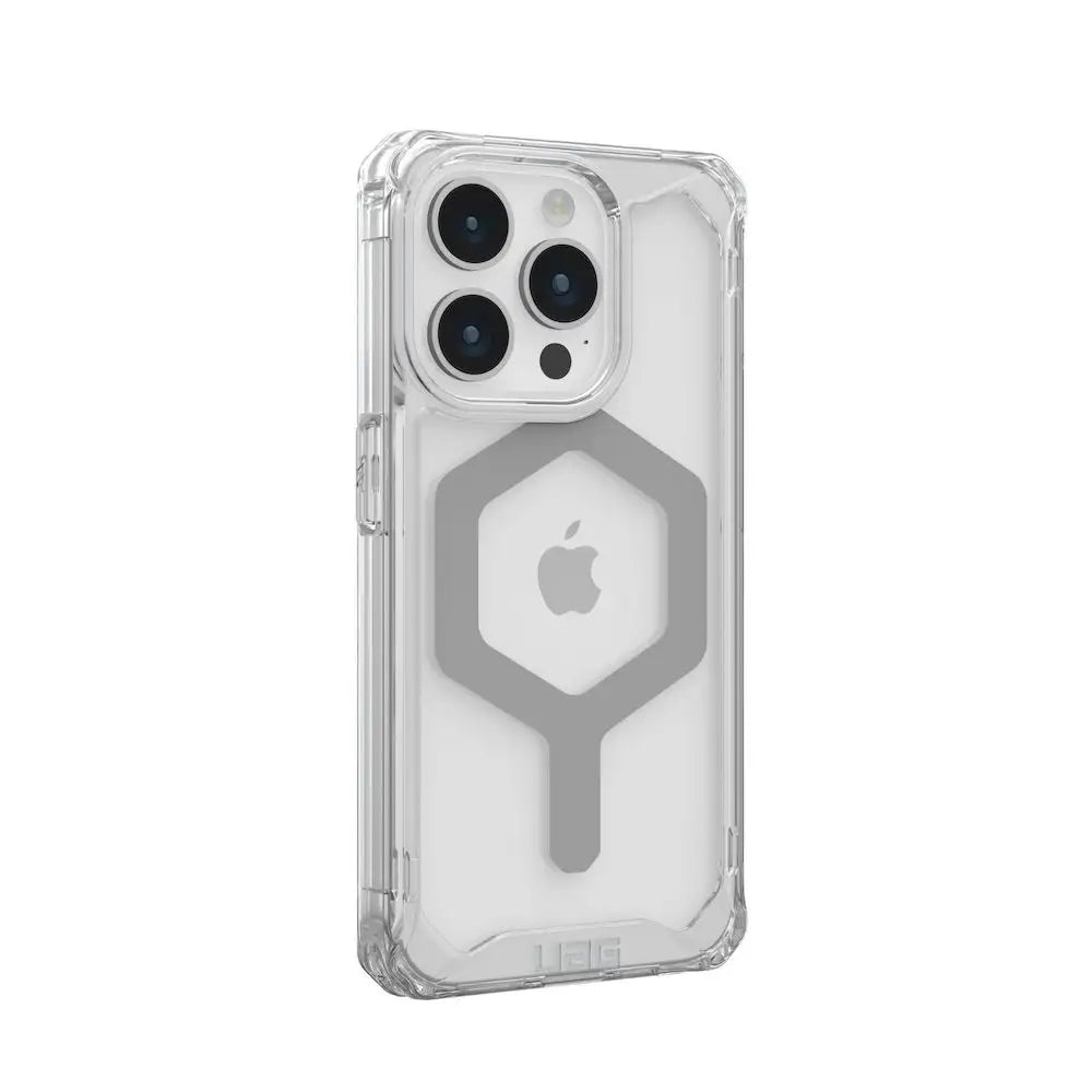 Case UAG Plyo con MagSafe para iPhone 15 Pro Max - Transparente/Plata