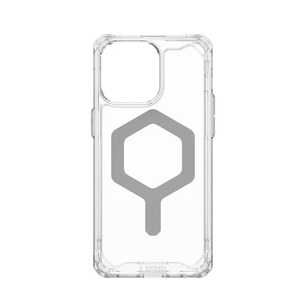 Case UAG Plyo con MagSafe para iPhone 15 Pro Max - Transparente/Plata