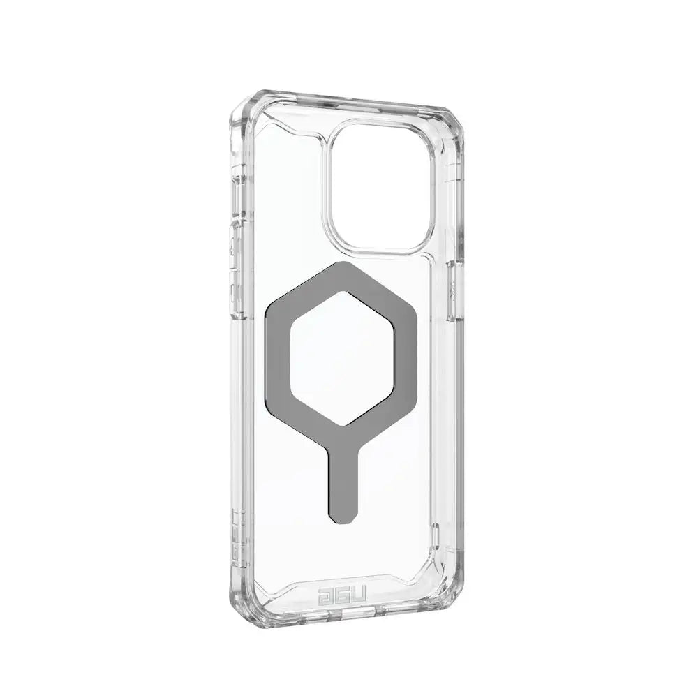 Case UAG Plyo con MagSafe para iPhone 15 Pro Max - Transparente/Plata