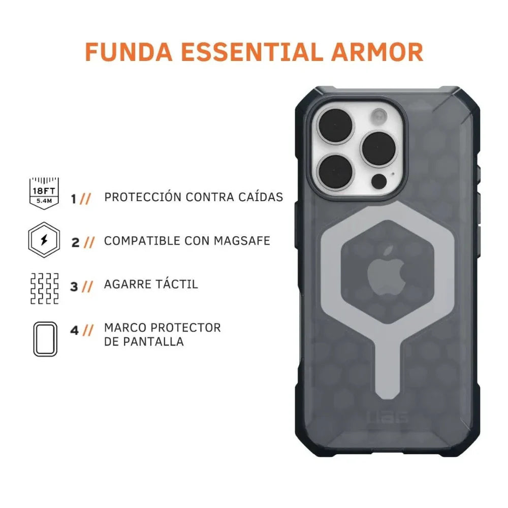 Case UAG Essential Armor con Magsafe para 16 Pro - Gris Oscuro