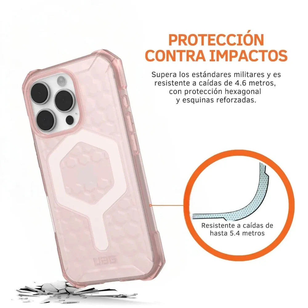 Case UAG Essential Armor con Magsafe para 16 Pro - Rosa