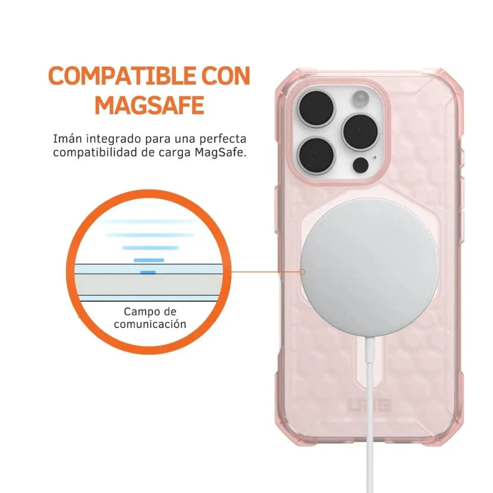 Case UAG Essential Armor con Magsafe para 16 Pro - Rosa