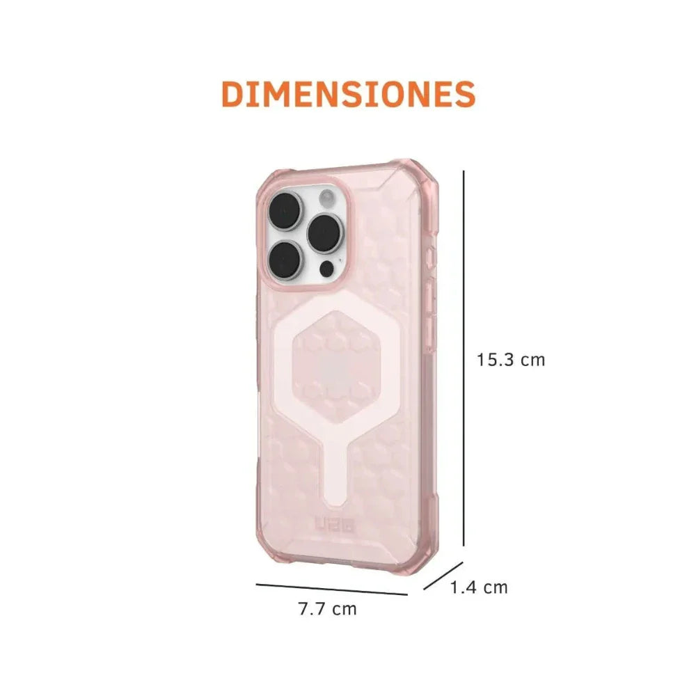 Case UAG Essential Armor con Magsafe para 16 Pro - Rosa