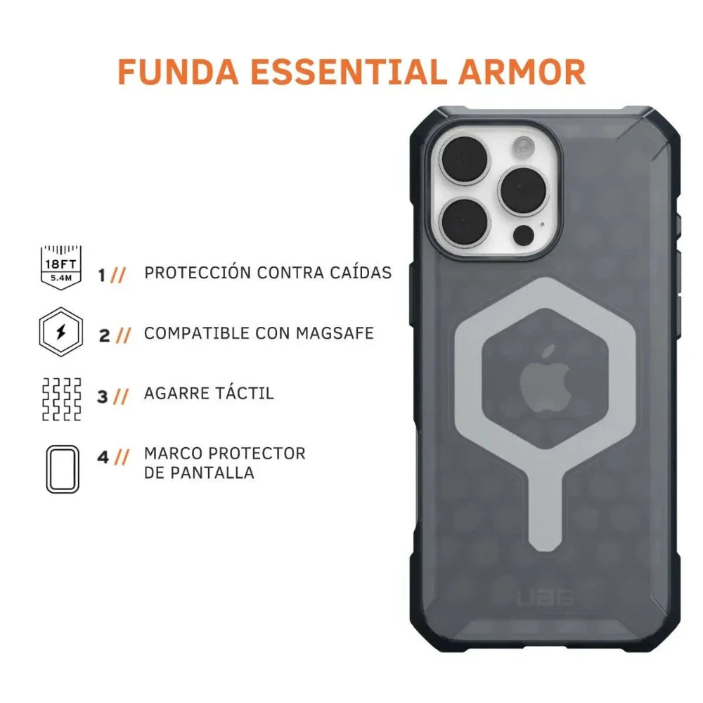 Case UAG Essential Armor con Magsafe para 16 Pro Max - Gris Oscuro