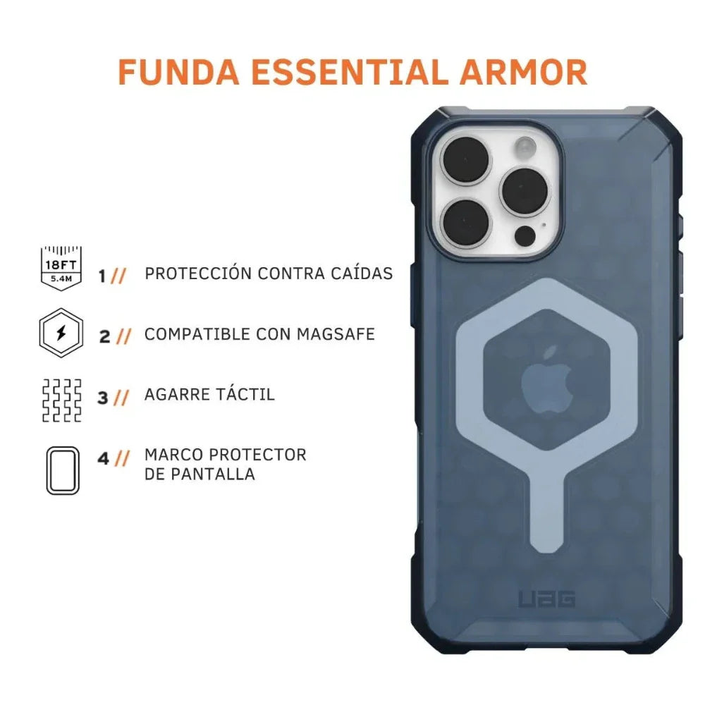 Case UAG Essential Armor con Magsafe para 16 Pro Max - Azul Nube