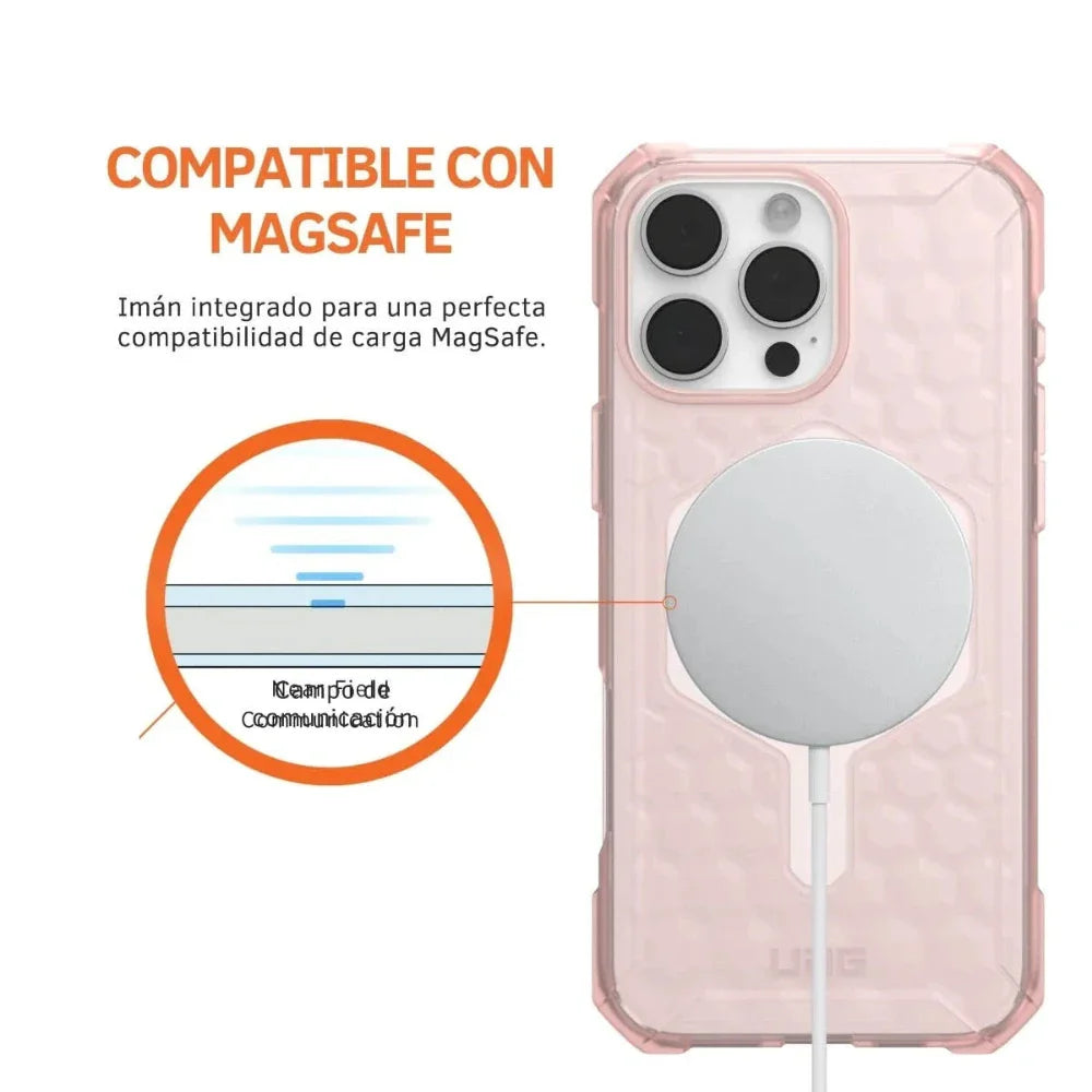 Case UAG Essential Armor con Magsafe para 16 Pro Max - Rosa