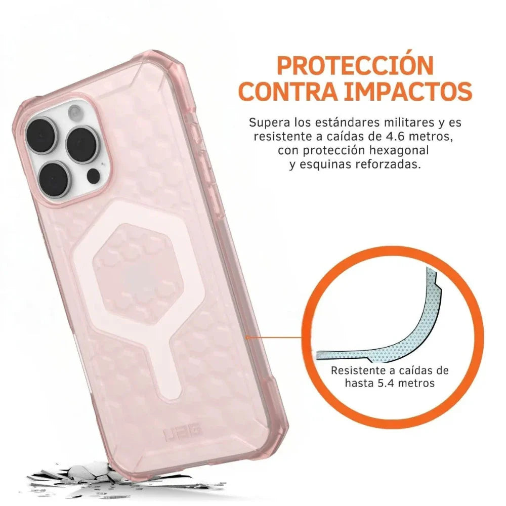 Case UAG Essential Armor con Magsafe para 16 Pro Max - Rosa