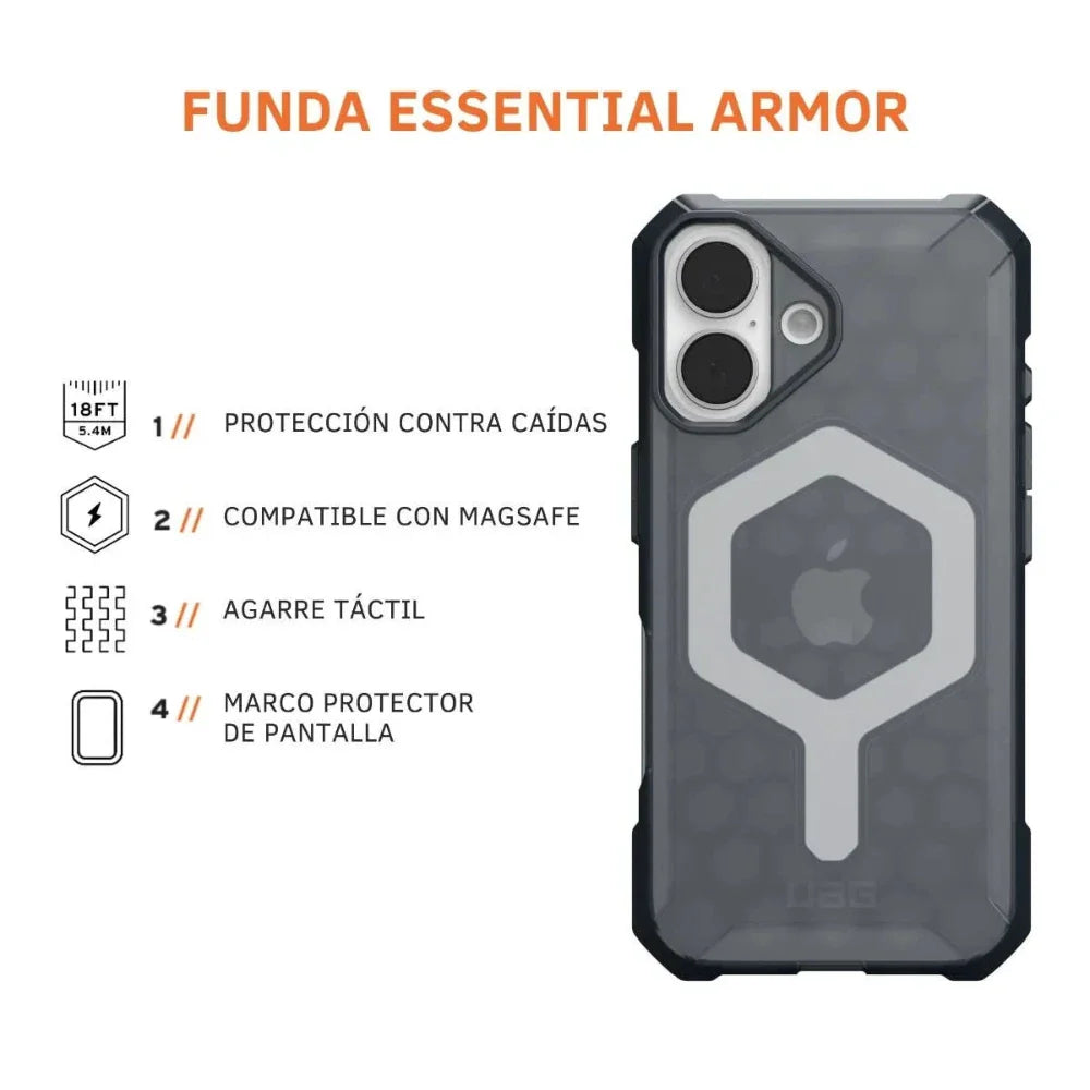 Case UAG Essential Armor  con Magsafe para 16 - Gris Oscuro