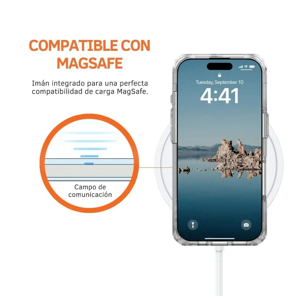 Case UAG Plyo con Magsafe para 16 Pro Max - Transparente/Blanco