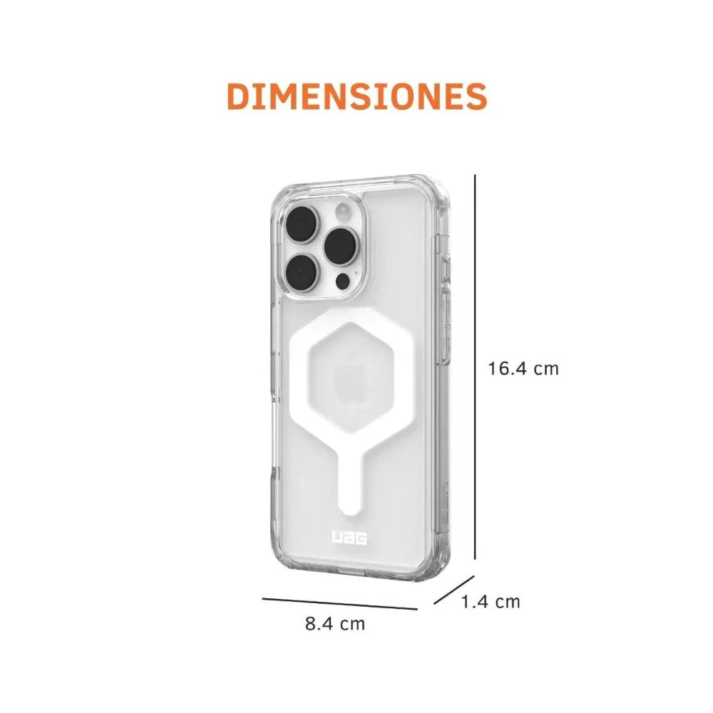 Case UAG Plyo con Magsafe para 16 Pro Max - Transparente/Blanco