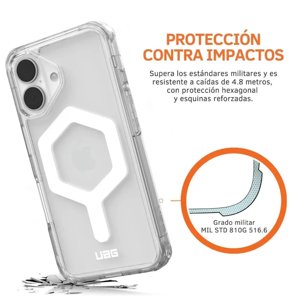 Case UAG Plyo con Magsafe para 16 - Transparente/Blanco