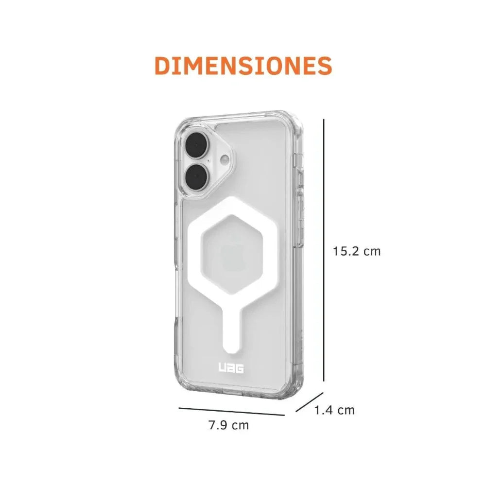 Case UAG Plyo con Magsafe para 16 - Transparente/Blanco