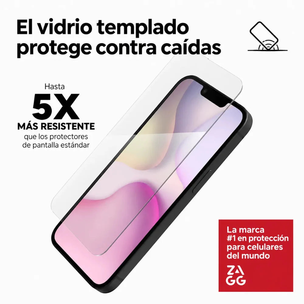 Protector_de_Pantalla_Zagg_Glass_Elite_iPhone_17e_16e_14_13_13_Pro_Transparente_Imagen_posicion_4_iShop_Costa_Rica
