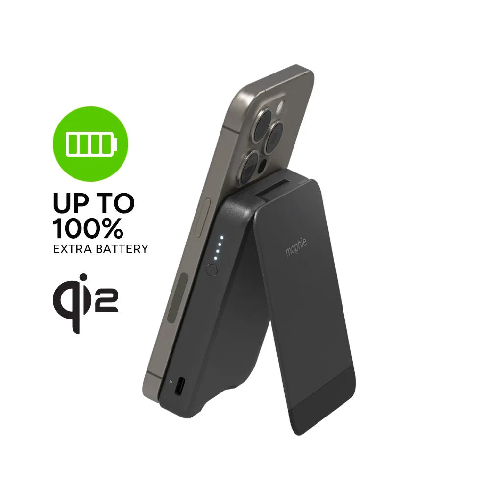 Cargador Inalambrico Mophie Qi2 Snap+ Powerstation Mini 5.000 mAh - Negro