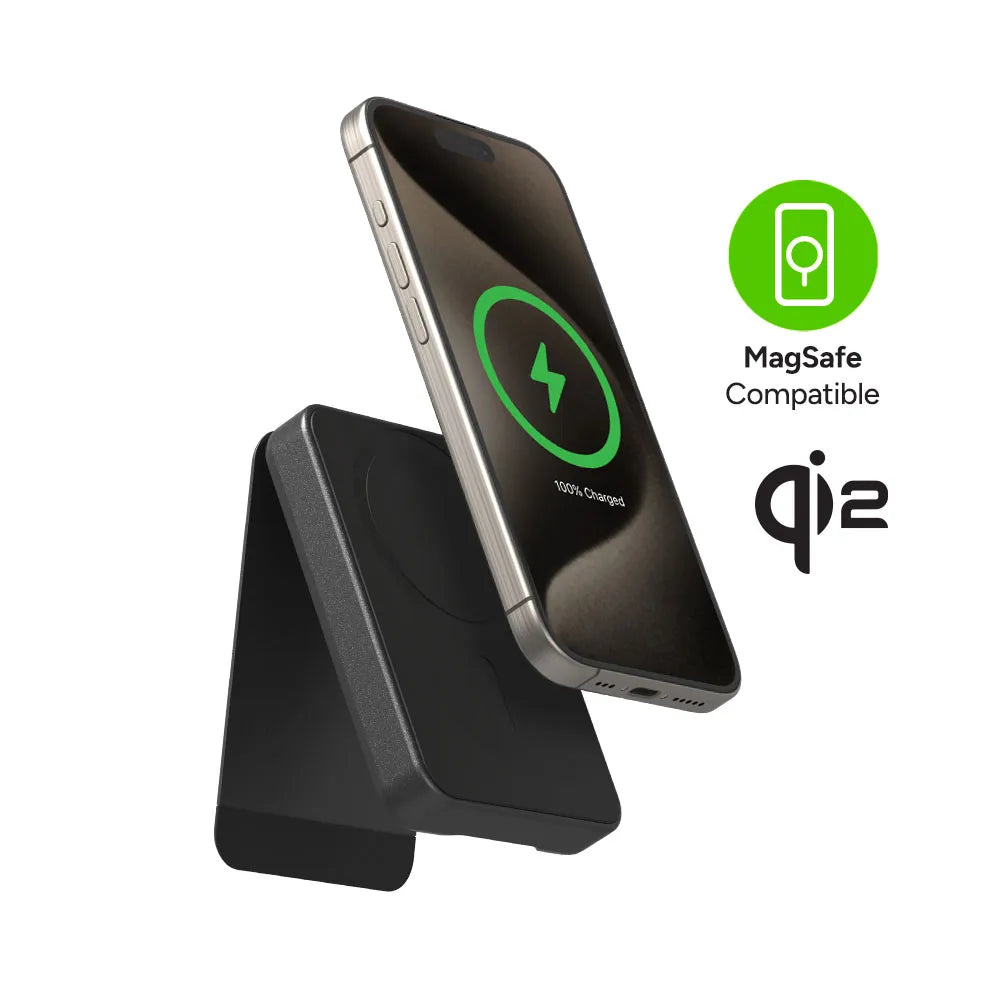 Cargador Inalambrico Mophie Qi2 Snap+ Powerstation Mini 5.000 mAh - Negro