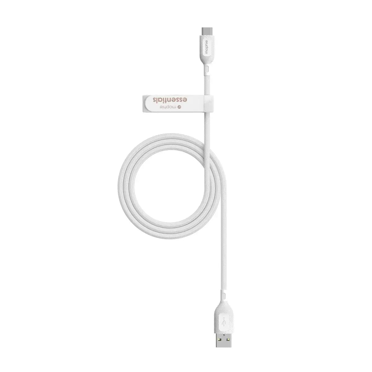 Cable Mophie Essential trenzado USB-A a USB-C 15w 1m - Blanco