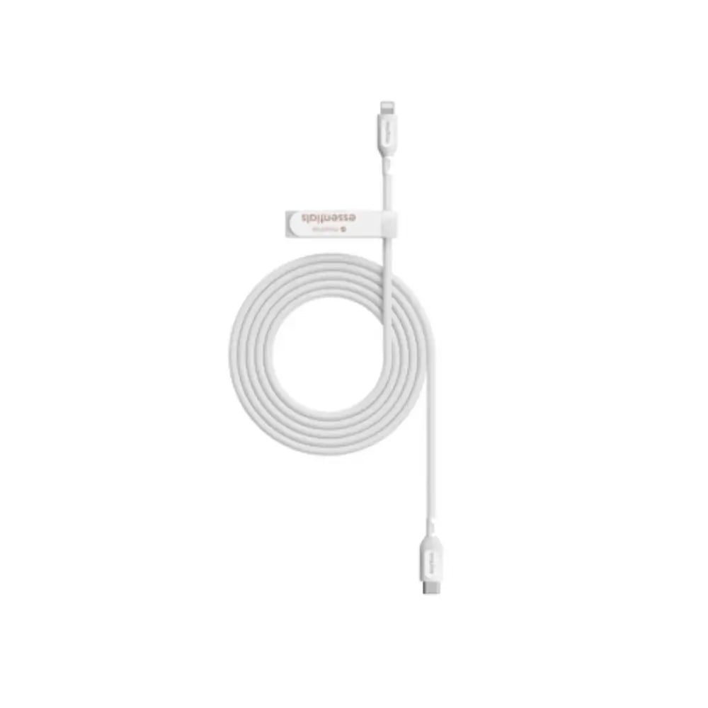 Cable Mophie essential trenzado USB-C a Lightning 60w 1m - Blanco