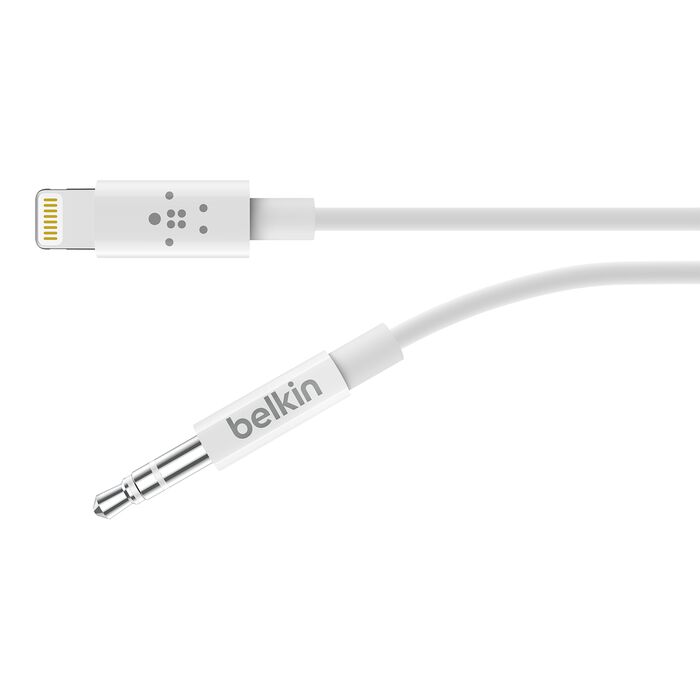 Cable de Audio Belkin de 3.5 mm con conector Lightning - Blanco