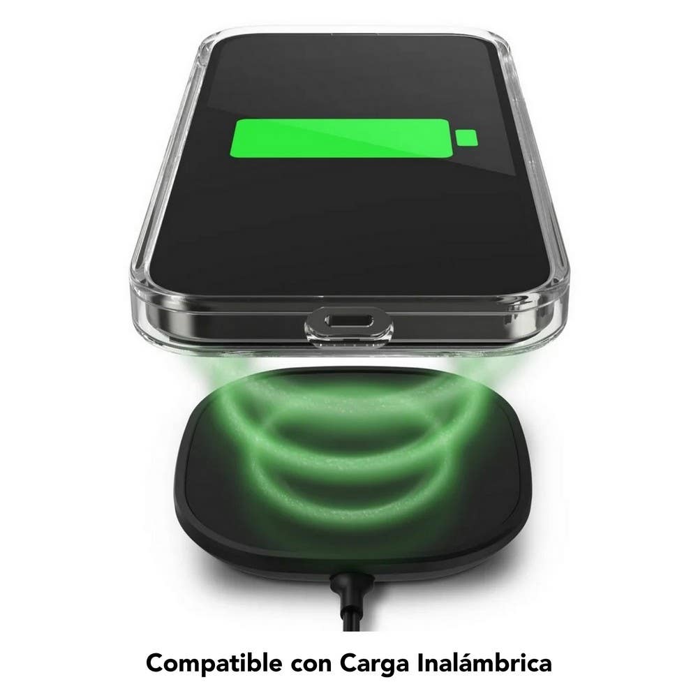 Case GEAR4 Milan Snap con MagSafe para iPhone 14 - Transparente/Verde