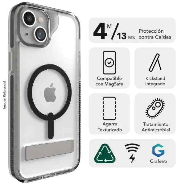 Case ZAGG Crystal Palace Snap Magsafe KS para iPhone 15/14/13 - Transparente