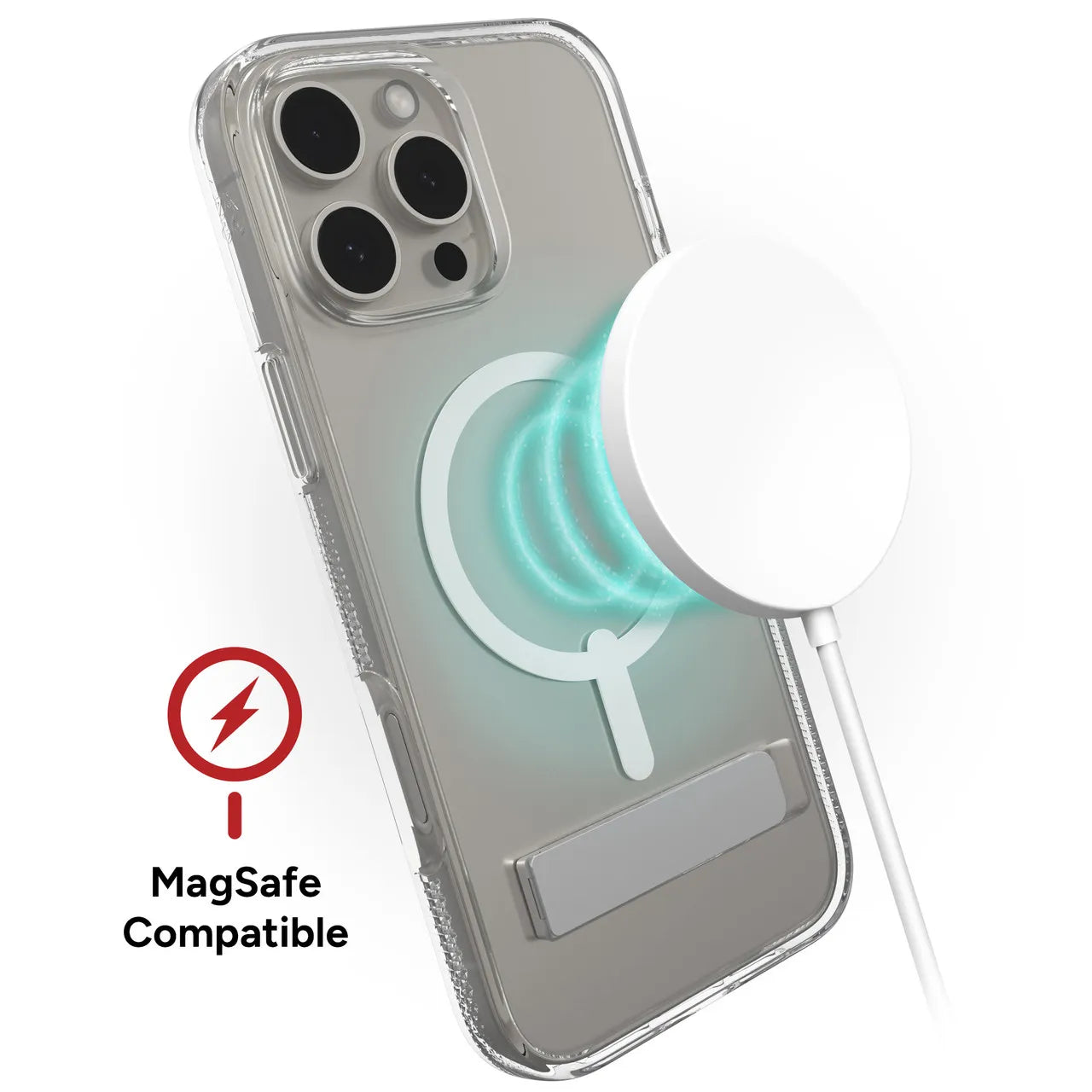 Case Zagg Crystal Palace Snap KS con Magsafe para iPhone 16 Pro Max - Transparente