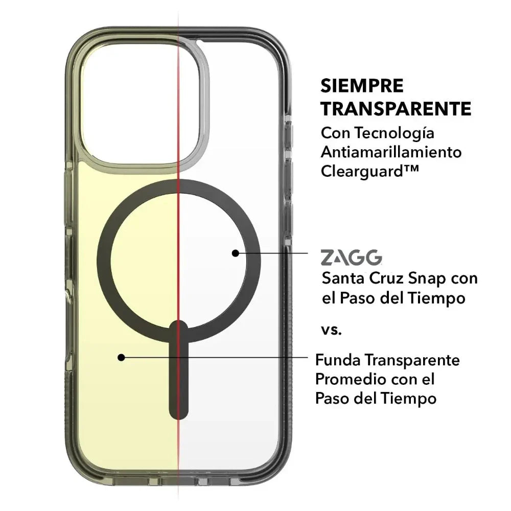 Case Zagg Santa Cruz Snap Magsafe para iPhone 16 Pro Max  - Negro