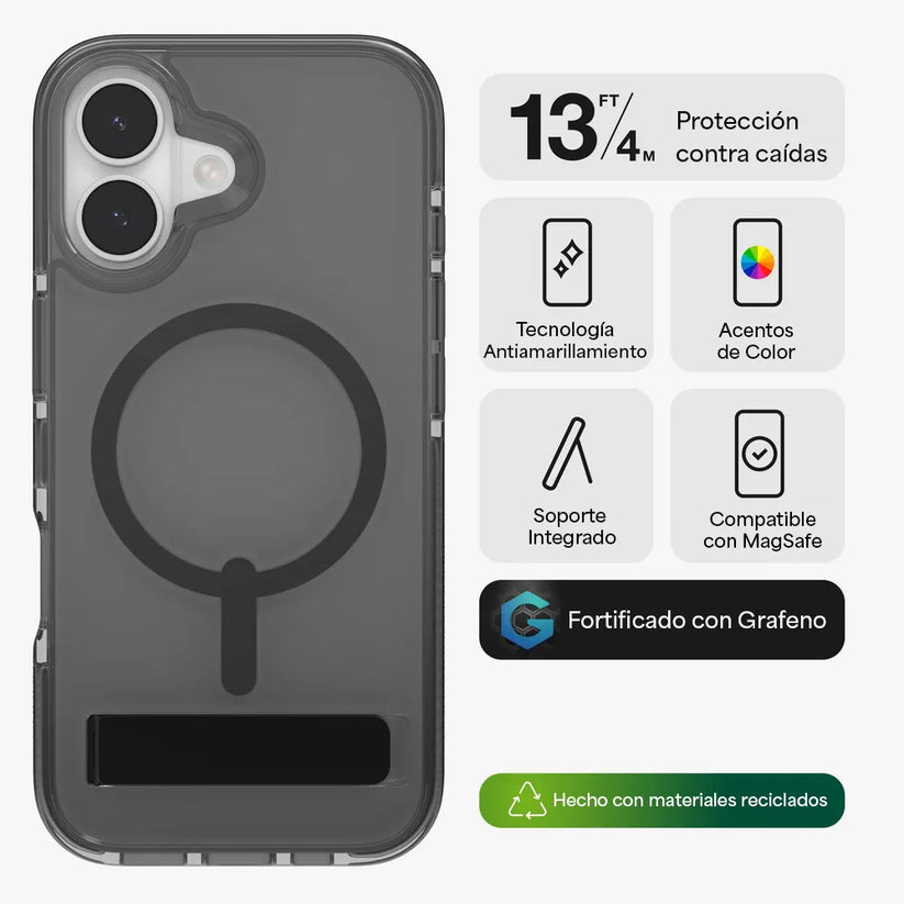 Case_ZAGG_Santa_Cruz_con_MagSafe_KS_para_iPhone 17_Negro_Medianoche_Posición_2_iShop_Costa_Rica